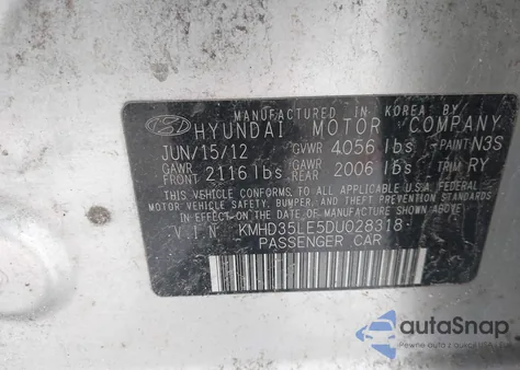 2013 Hyundai Elantra Gt from USA, damaged, VIN KMHD35LE5DU028318